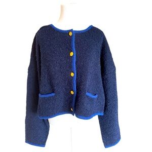 Gap / Cardigan Navy Blue with Gold buttons Sz XL